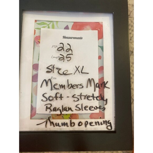 Members Mark Top Plus Size XL Bright Pink Brushed Long Sleeve + Stretch T Shirt - Picture 9 of 9